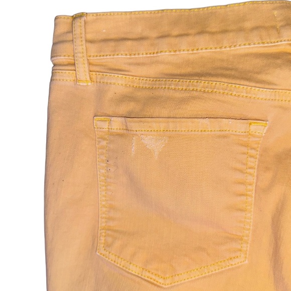 LOFT Modern skinny crop fray yellow jeans women’s size 8 - Picture 10 of 16